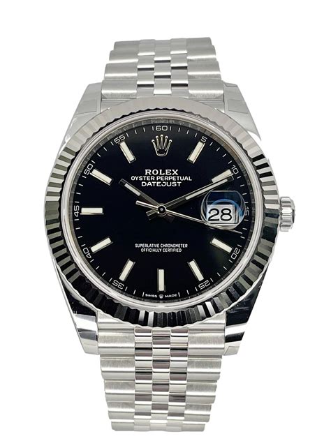 rolex date just black face|rolex datejust 41mm black dial.